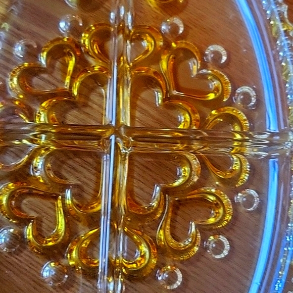 MCM WALTHER GLASS CABARET CRYSTAL DIVIDED SERVING DISH - Picture 5 of 7